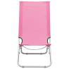 Folding Beach Chairs 2 pcs Pink Fabric - Relax in Style