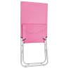 Folding Beach Chairs 2 pcs Pink Fabric - Relax in Style