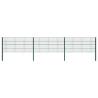 Durable Green Iron Fence Panel Set - 5.1x0.8 m