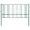 Durable Green Iron Fence Panel Set - 5.1x0.8 m