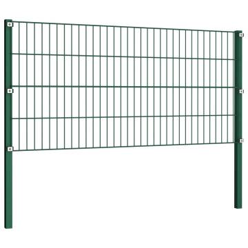 Durable Green Iron Fence Panel Set - 5.1x0.8 m