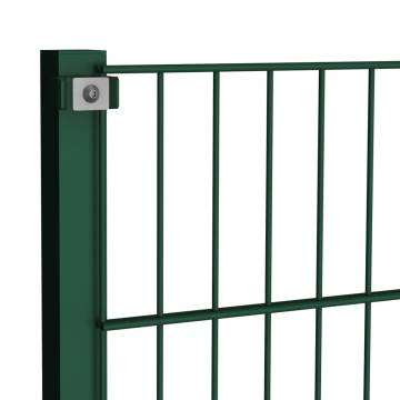 Durable Green Iron Fence Panel Set - 5.1x0.8 m