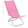 Folding Beach Chairs 2 pcs Pink Fabric - Relax in Style