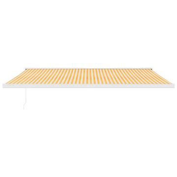 Retractable Awning Yellow & White 5x3 m – Durable & Stylish