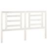 Stylish White Bed Headboard - Solid Pine Wood - 156x4x100 cm