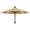 Wall-Mounted Parasol with LEDs - 300 cm Taupe | Hipo Market