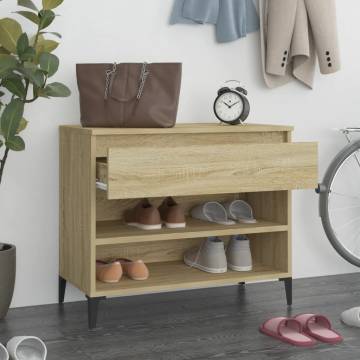 Shoe Cabinet Sonoma Oak - 70x36x60 cm | Hipo Market