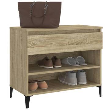 Shoe Cabinet Sonoma Oak - 70x36x60 cm | Hipo Market