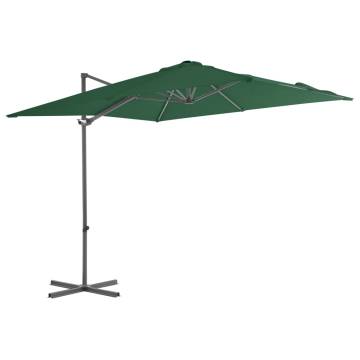 Cantilever Umbrella with Steel Pole - Green 250x250 cm