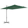 Cantilever Umbrella with Steel Pole Green 250x250 cm Colour light green Size 250 x 250 cm Quantity in Package 1 