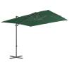 Cantilever Umbrella with Steel Pole - Green 250x250 cm