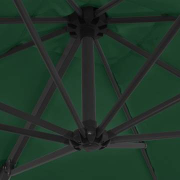 Cantilever Umbrella with Steel Pole - Green 250x250 cm