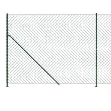 Chain Link Fence with Flange Green 2.2x25 m - Secure Your Property