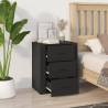 Stylish Black Bedside Cabinet - 50x36x60 cm | HipoMarket