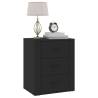 Stylish Black Bedside Cabinet - 50x36x60 cm | HipoMarket