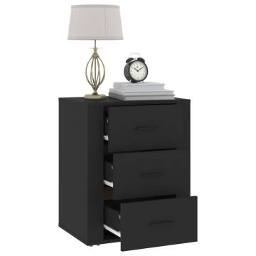 Stylish Black Bedside Cabinet - 50x36x60 cm | HipoMarket