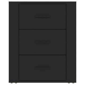 Stylish Black Bedside Cabinet - 50x36x60 cm | HipoMarket