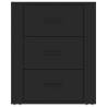 Stylish Black Bedside Cabinet - 50x36x60 cm | HipoMarket