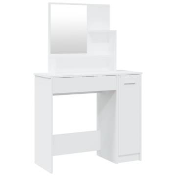 Dressing Table with Mirror - White 86.5x35x136 cm | HipoMarket