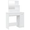 Dressing Table with Mirror - White 86.5x35x136 cm | HipoMarket