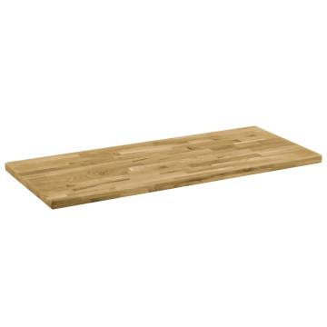 Solid Oak Wood Table Top 100x60 cm - Rustic Charm