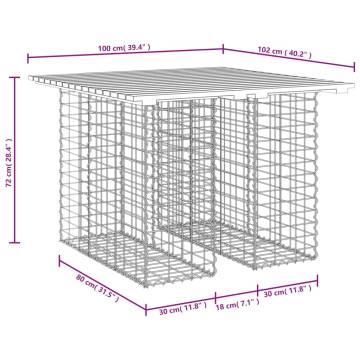 Garden Bench Gabion Design - Solid Pine 100x102x72 cm