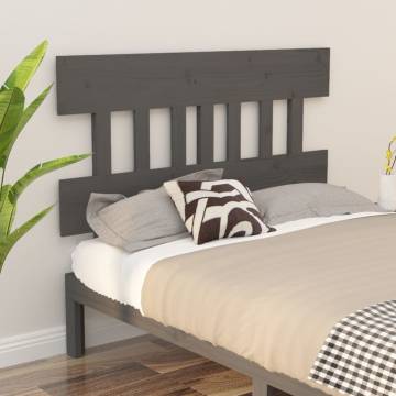 Stylish Grey Bed Headboard - 153.5x3x81 cm Solid Pine