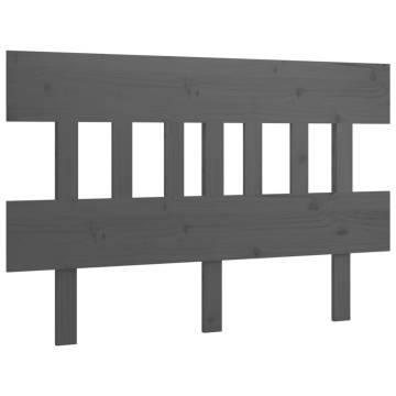 Stylish Grey Bed Headboard - 153.5x3x81 cm Solid Pine