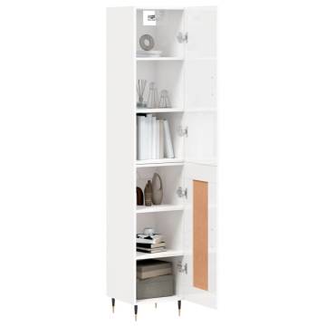 Highboard High Gloss White - Stylish Storage Solution