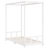 Kids Bed Frame White 90x190 cm - Solid Pine Wood