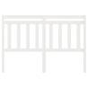 Stylish White Bed Headboard | Solid Pine 140x4x100 cm