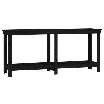 Sturdy Black Work Bench - Durable Pine | 180x50x80 cm