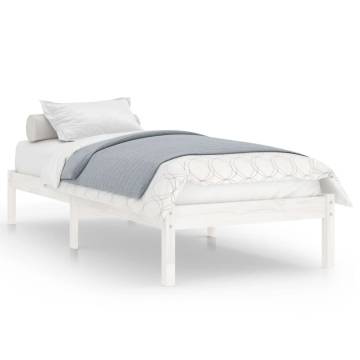 White Solid Pine Bed Frame 100x200 cm - Stylish & Durable