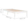 White Solid Pine Bed Frame 100x200 cm - Stylish & Durable