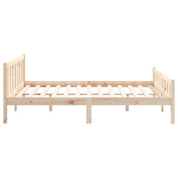 Solid Wood Bed Frame 120x190 cm - Small Double | Hipomarket