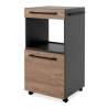 Finori Palma 35A Rolling Storage Cabinet - Anthracite Grey & Bamboo