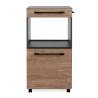 Finori Palma 35A Rolling Storage Cabinet - Anthracite Grey & Bamboo