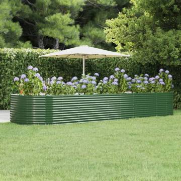 Garden Raised Bed Green 447x140x68 cm - Sturdy Powder-coated Steel