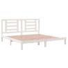 White Solid Wood Pine Bed Frame 200x200 cm - Hipomarket