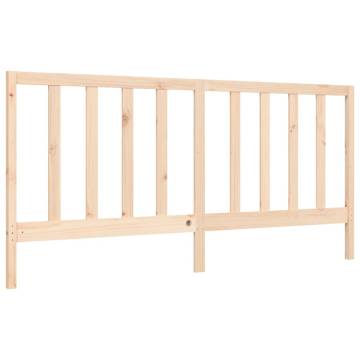 Solid Wood Bed Frame with Headboard 200x200 cm | Hipomarket