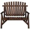 2-Seater Garden Bench | Solid Wood Spruce, 119x85x98 cm