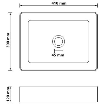 Luxury Matt Cream Wash Basin - 41x30 cm Ceramic Sink