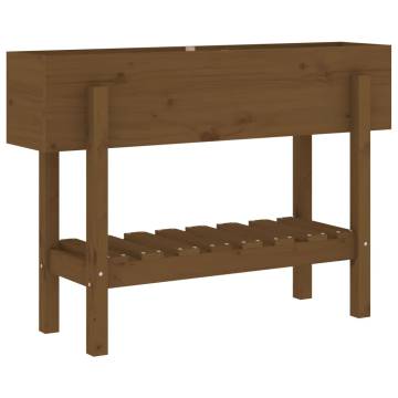 Garden Raised Bed Honey Brown - Solid Pine Wood 101x30x69 cm