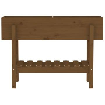 Garden Raised Bed Honey Brown - Solid Pine Wood 101x30x69 cm