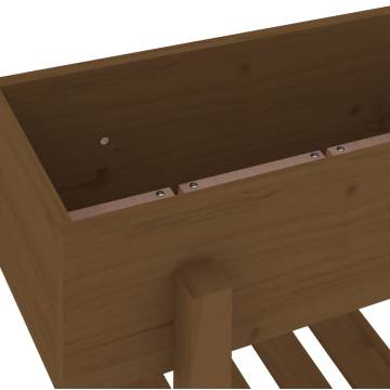 Garden Raised Bed Honey Brown - Solid Pine Wood 101x30x69 cm