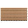 Decking Tiles 6 pcs WPC 60x30 cm 1.08 m² Brown - Hipomarket