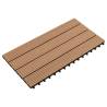 Decking Tiles 6 pcs WPC 60x30 cm 1.08 m² Brown - Hipomarket