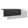 Manual Retractable Awning with LED - 4x3m Anthracite | Hipo Market