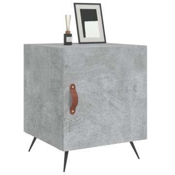 Bedside Cabinets 2 pcs Concrete Grey - Modern Storage Solution