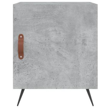 Bedside Cabinets 2 pcs Concrete Grey - Modern Storage Solution